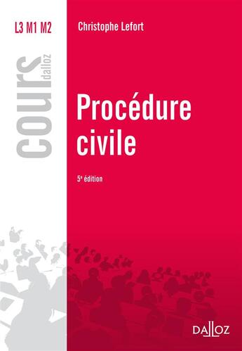 Couverture du livre « Procédure civile ; 5e édition » de Christophe Lefort aux éditions Dalloz