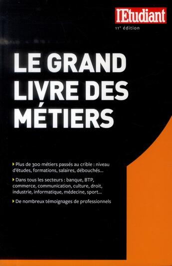 Couverture du livre « Le grand livre des métiers (11e édition) » de Celine Authemayou aux éditions L'etudiant