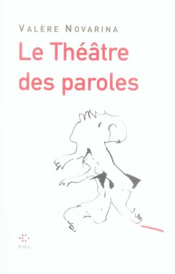 Couverture du livre « Le théâtre des paroles » de Valere Novarina aux éditions P.o.l