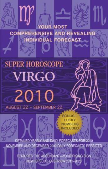 Couverture du livre « Virgo (Super Horoscopes 2010) » de Beim Margarete aux éditions Penguin Group Us