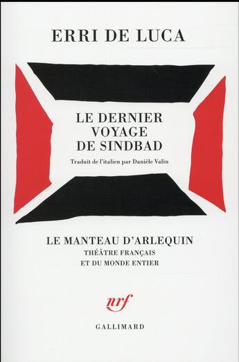 Couverture du livre « Le dernier voyage de Sindbad » de Erri De Luca aux éditions Gallimard