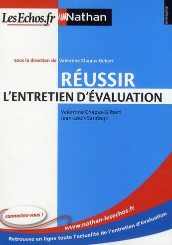 Couverture du livre « Réussir l'entretien d'évaluation (édition 2009) » de Chapus-Gilbert aux éditions Nathan