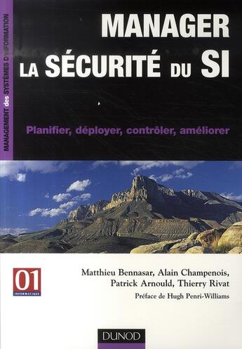 Couverture du livre « Manager la sécurité du si ; planifier; déployer, contrôler, améliorer » de  aux éditions Dunod