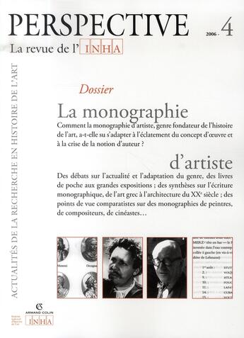 Couverture du livre « Perspective t.4 ; la monographie d'artiste » de Auteurs Divers aux éditions Inha