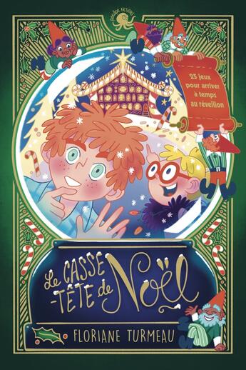 Couverture du livre « Le Casse-tête de Noël - 25 jeux pour arriver à temps au réveillon » de Floriane Turmeau aux éditions Poulpe Fictions