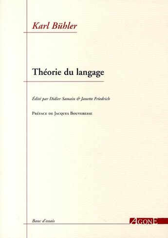 Couverture du livre « Théorie du langage » de Karl Buhler aux éditions Agone