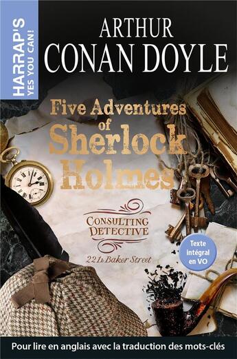 Couverture du livre « Five adventures of Sherlock Holmes » de Arthur Conan Doyle aux éditions Harrap's