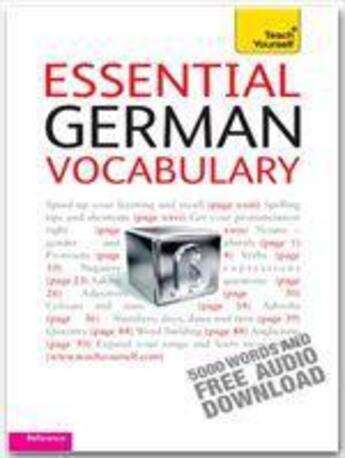 Couverture du livre « Essential German Vocabulary: Teach Yourself » de Lisa Kahlen aux éditions Teach Yourself