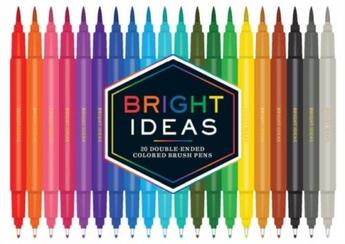 Couverture du livre « Bright ideas double-ended colored : 20 brush pens » de  aux éditions Chronicle Books