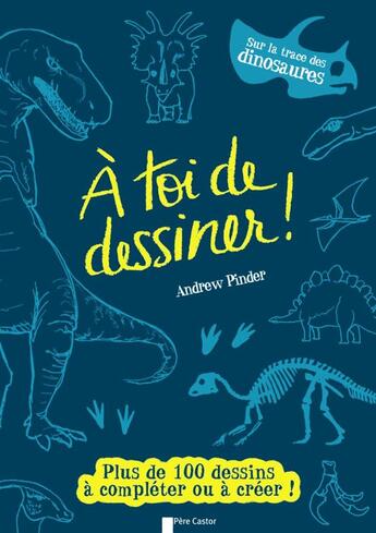 Couverture du livre « À toi de dessiner ! sur la trace des dinosaures » de Andrew Pinder aux éditions Pere Castor