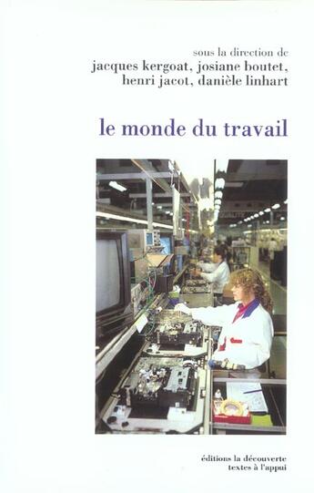 Couverture du livre « Le monde du travail » de  aux éditions La Decouverte