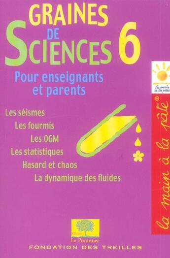 Couverture du livre « GRAINES DE SCIENCES T.6 » de  aux éditions Le Pommier