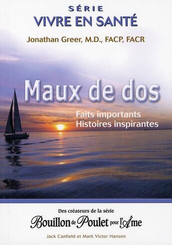 Couverture du livre « Maux de dos » de Greer J. & Canfield aux éditions Beliveau