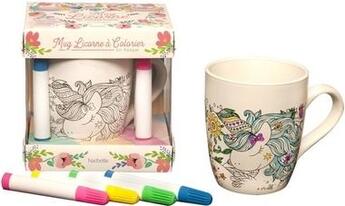 Couverture du livre « Coffret mug licorne à colorier » de  aux éditions Hachette Pratique