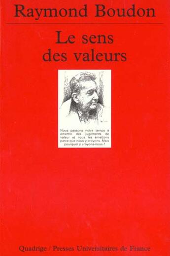 Couverture du livre « Sens des valeurs (le) n.280 » de Raymond Boudon aux éditions Puf