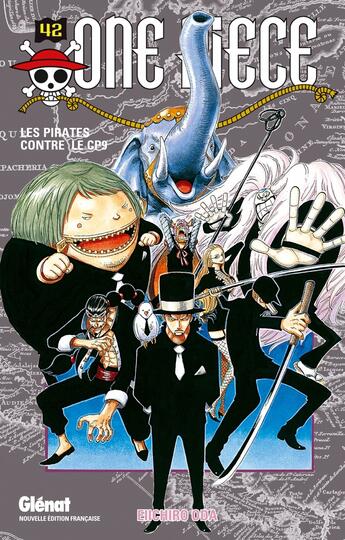 Couverture du livre « One Piece - édition originale Tome 42 : les pirates contre le CP9 » de Eiichiro Oda aux éditions Glenat