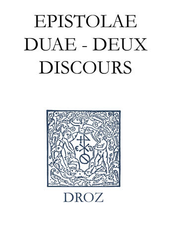 Couverture du livre « Scripta didactica et polemica Tome 4 ; epistolae duae, deux discours » de Jean Calvin aux éditions Librairie Droz