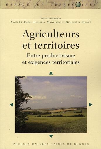 Couverture du livre « Agriculteurs et territoires » de  aux éditions Pu De Rennes