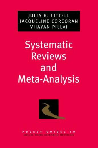 Couverture du livre « Systematic Reviews and Meta-Analysis » de Pillai Vijayan aux éditions Oxford University Press Usa