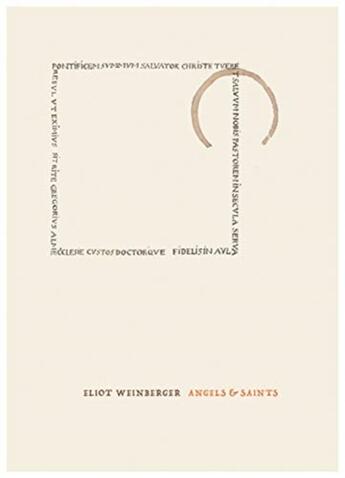 Couverture du livre « ANGELS & SAINTS » de Eliot Weinberger aux éditions New Directions