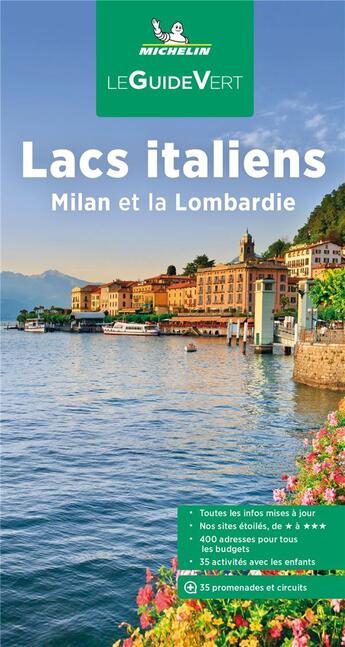 Couverture du livre « Le guide vert : lacs italiens : Milan et Lombardie (édition 2022) » de Collectif Michelin aux éditions Michelin