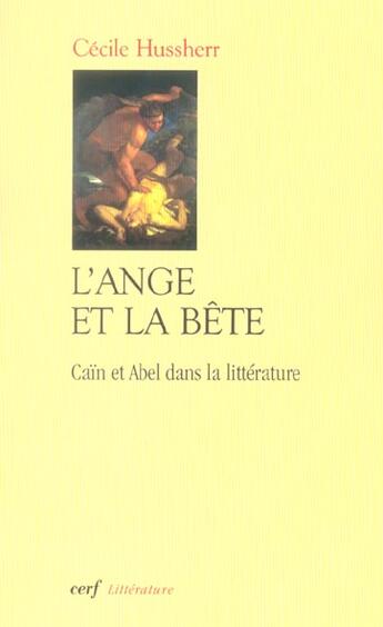 Couverture du livre « L'Ange et la bête » de Cecile Hussherr aux éditions Cerf