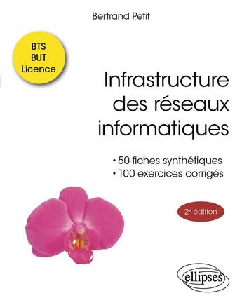 Couverture du livre « Infrastructure des reseaux informatiques - 50 fiches synthetiques et 100 exercices corriges » de Bertrand Petit aux éditions Ellipses