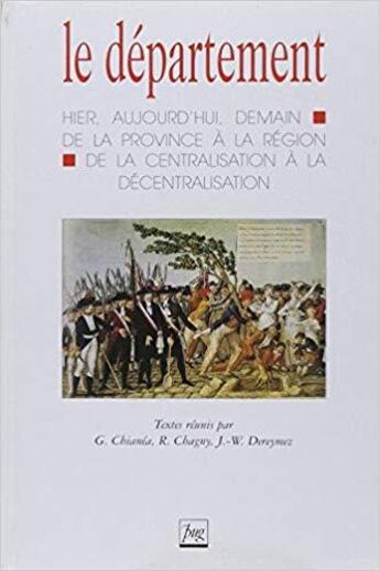 Couverture du livre « Le département, hier, aujourd'hui, demain » de Dereymez J.-W aux éditions Pu De Grenoble