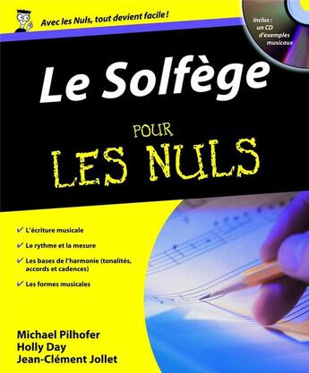 Couverture du livre « Le solfège pour les nuls » de Jean-Clement Jollet et Michael Pilhofer et Holly Day aux éditions First