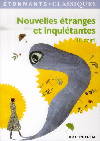 Couverture du livre « Nouvelles etranges et inquietantes » de Dino Buzzati aux éditions Flammarion