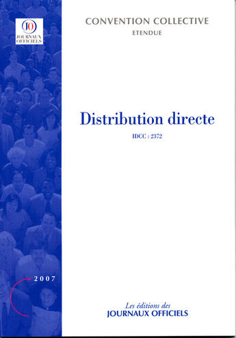 Couverture du livre « Distribution directe » de  aux éditions Direction Des Journaux Officiels