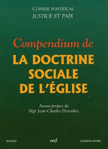 Couverture du livre « Compendium de la doctrine sociale de l'Église » de Conseil Pontifical Justice Et Paix aux éditions Cerf