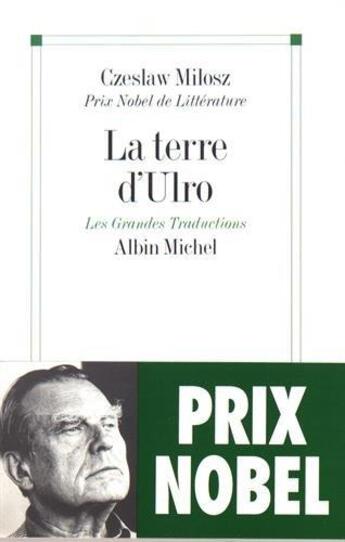 Couverture du livre « La terre d'Ulro » de Czeslaw Milosz aux éditions Albin Michel