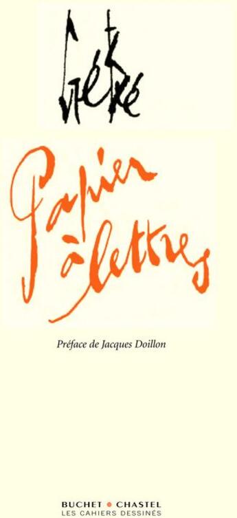 Couverture du livre « Papier à lettres » de Gebe aux éditions Buchet Chastel