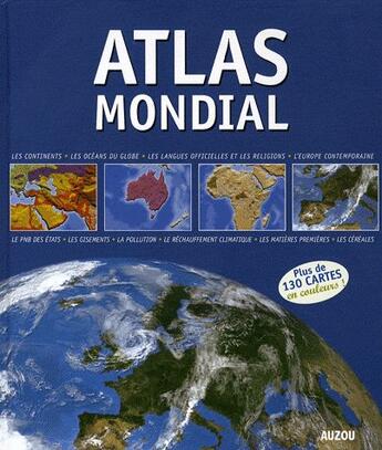 Couverture du livre « Atlas mondial » de  aux éditions Philippe Auzou