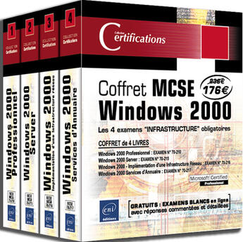 Couverture du livre « Coffret mcse windows 2000 » de  aux éditions Eni