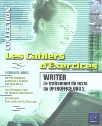 Couverture du livre « Openoffice.org 2 writer » de Myriam Gris aux éditions Eni