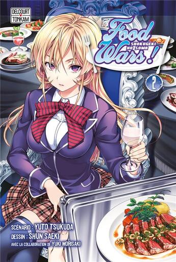 Couverture du livre « Food wars ! Tome 2 » de Yuki Morisaki et Yuto Tsukuda et Shun Saeki aux éditions Delcourt