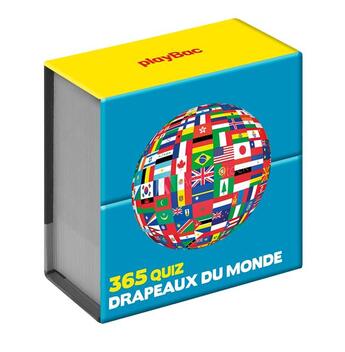 Couverture du livre « Mini calendrier ; 365 quiz sur les drapeaux du monde » de  aux éditions Play Bac