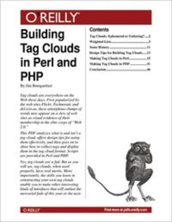 Couverture du livre « Building tag clouds in Perl and PHP » de Jim Bumgardner aux éditions O Reilly