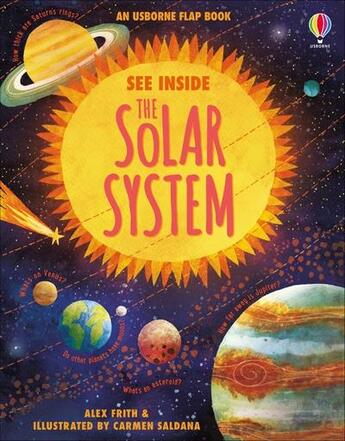 Couverture du livre « See inside the solar system » de Rosie Dickins et Carmen Saldana aux éditions Usborne