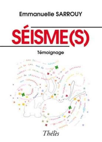 Couverture du livre « Séisme(s) » de Emmanuelle Sarrouy aux éditions Theles