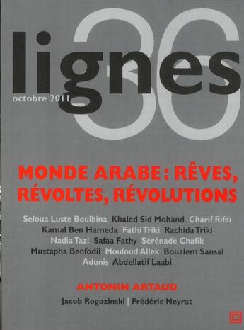 Couverture du livre « REVUE LIGNES n.36 ; les soulèvements arabes » de  aux éditions Nouvelles Lignes