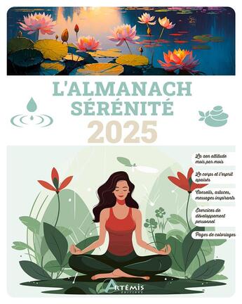 Couverture du livre « L'almanach sérénité (édition 2025) » de Alice Delvaille aux éditions Artemis