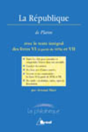 Couverture du livre « La republique (platon) » de Mace aux éditions Breal