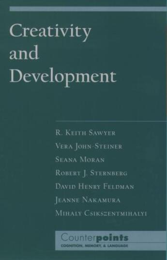 Couverture du livre « Creativity and Development » de Nakamura Jeanne aux éditions Oxford University Press Usa