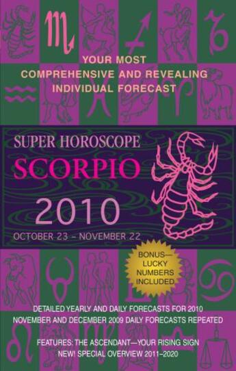 Couverture du livre « Scorpio (Super Horoscopes 2010) » de Beim Margarete aux éditions Penguin Group Us