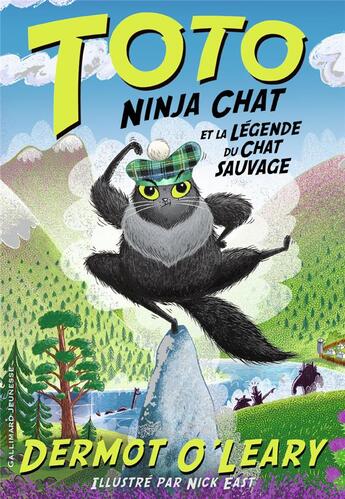 Couverture du livre « Toto ninja chat et la légende du chat sauvage » de Dermot O'Leary et Nick East aux éditions Gallimard-jeunesse