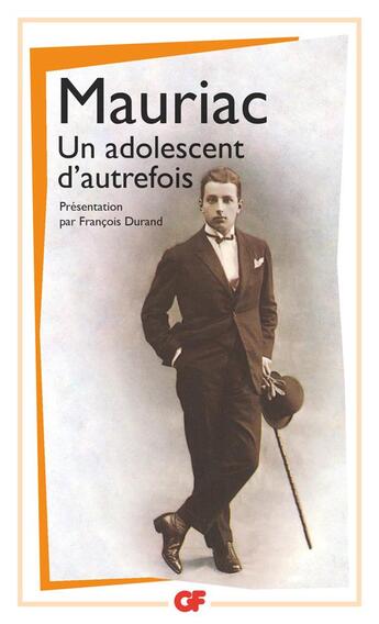 Couverture du livre « Un adolescent d'autrefois » de Francois Mauriac aux éditions Flammarion