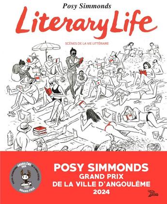 Couverture du livre « Literary life ; ses chroniques du Guardian 2002-2005 » de Posy Simmonds aux éditions Denoel